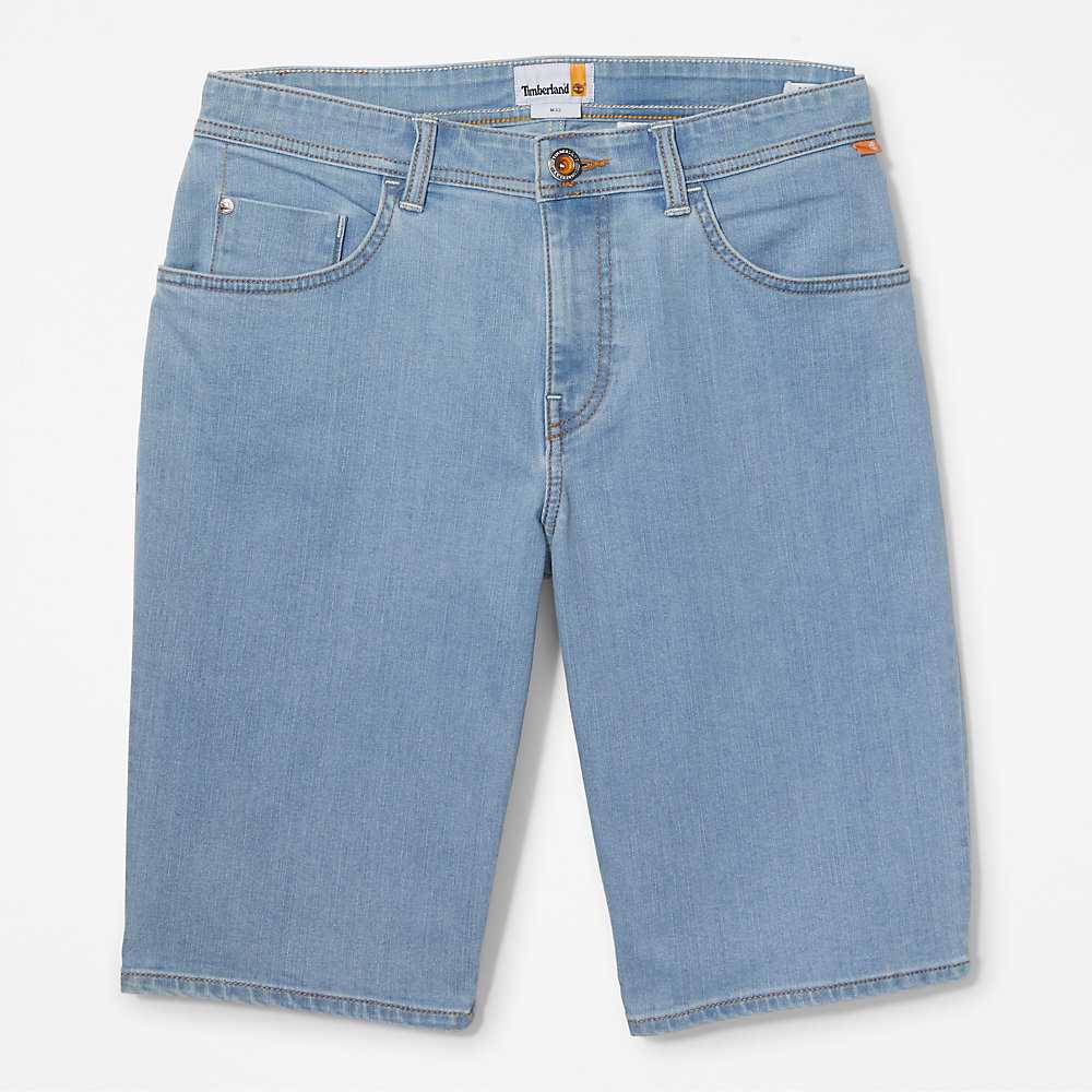 Men's Timberland Canobie Lake Shorts Light Blue | UAE-4850293