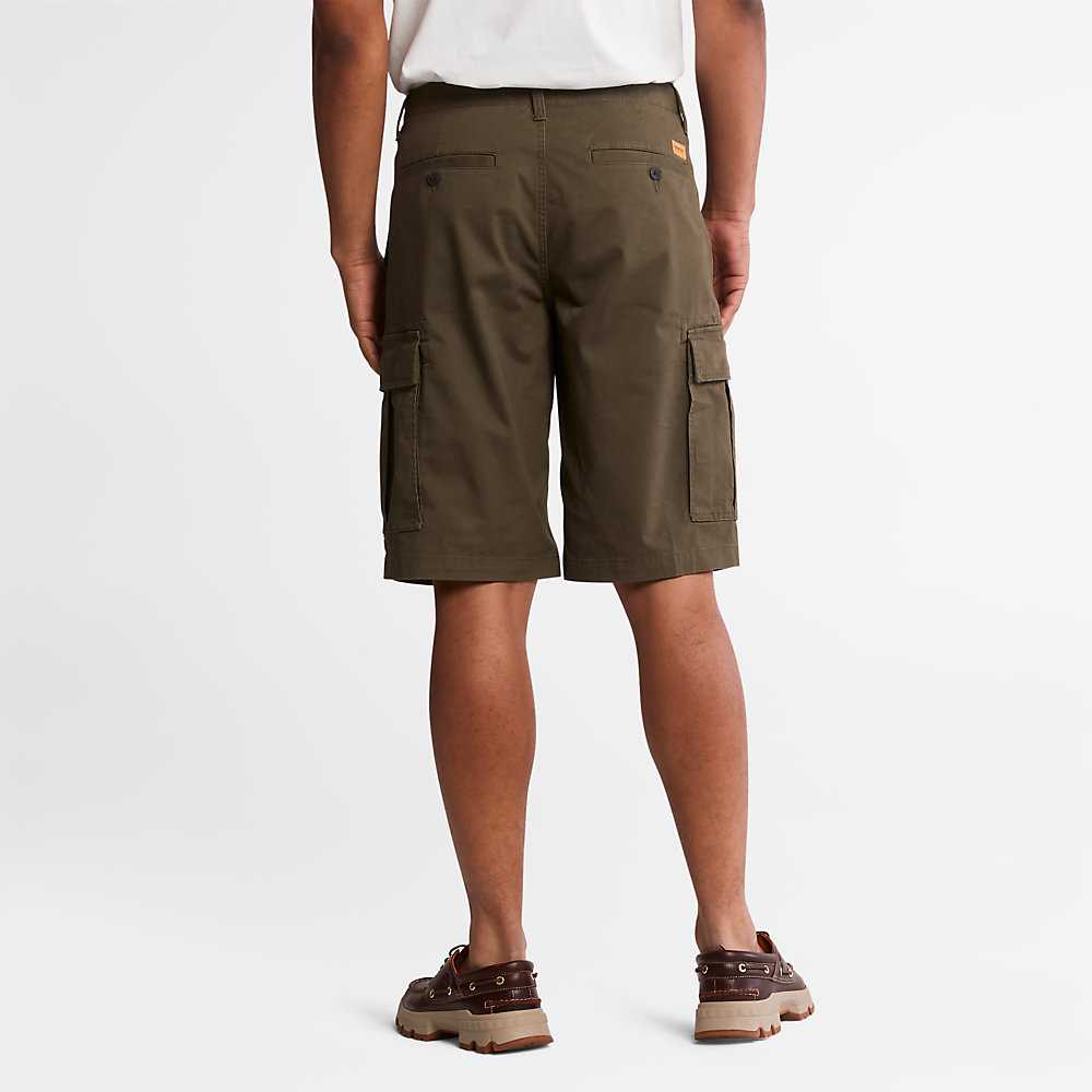 Men's Timberland Cargo Cargo Shorts Dark Green | UAE-5961370