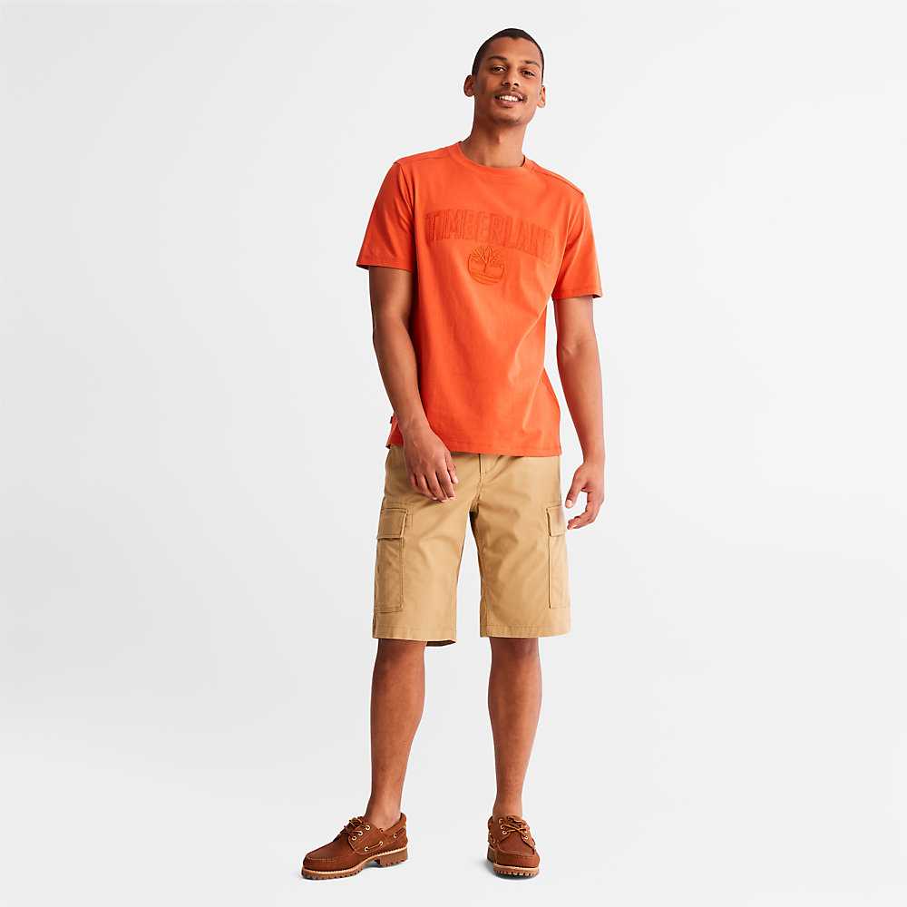 Men's Timberland Cargo Cargo Shorts Khaki | UAE-3261709