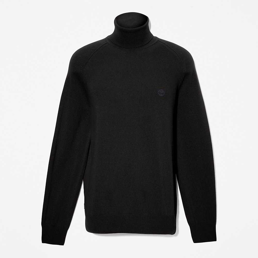 Men's Timberland Cashmere-Blend Sweatshirt Black | UAE-3546281