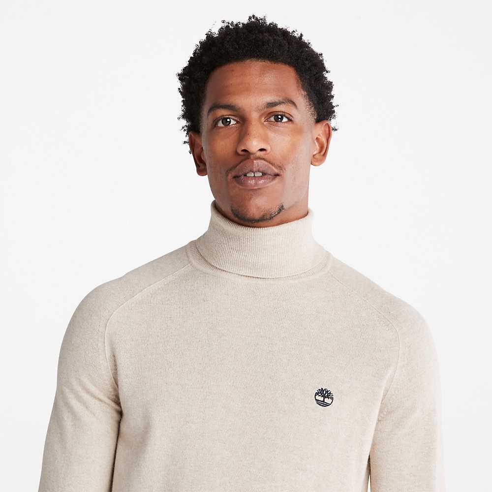 Men's Timberland Cashmere-Blend Sweatshirt Light Grey | UAE-4395180