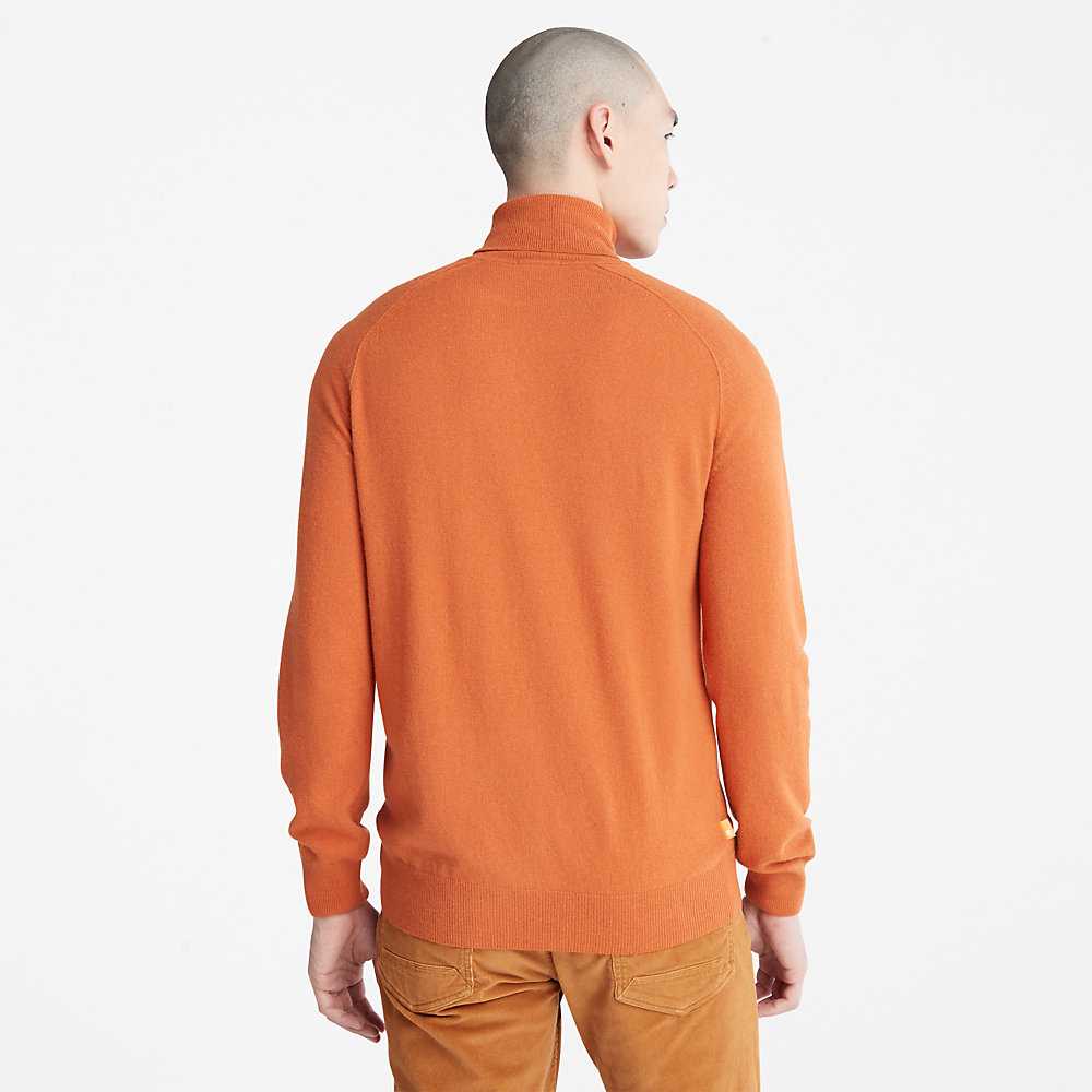 Men's Timberland Cashmere-Blend Sweatshirt Orange | UAE-9573641