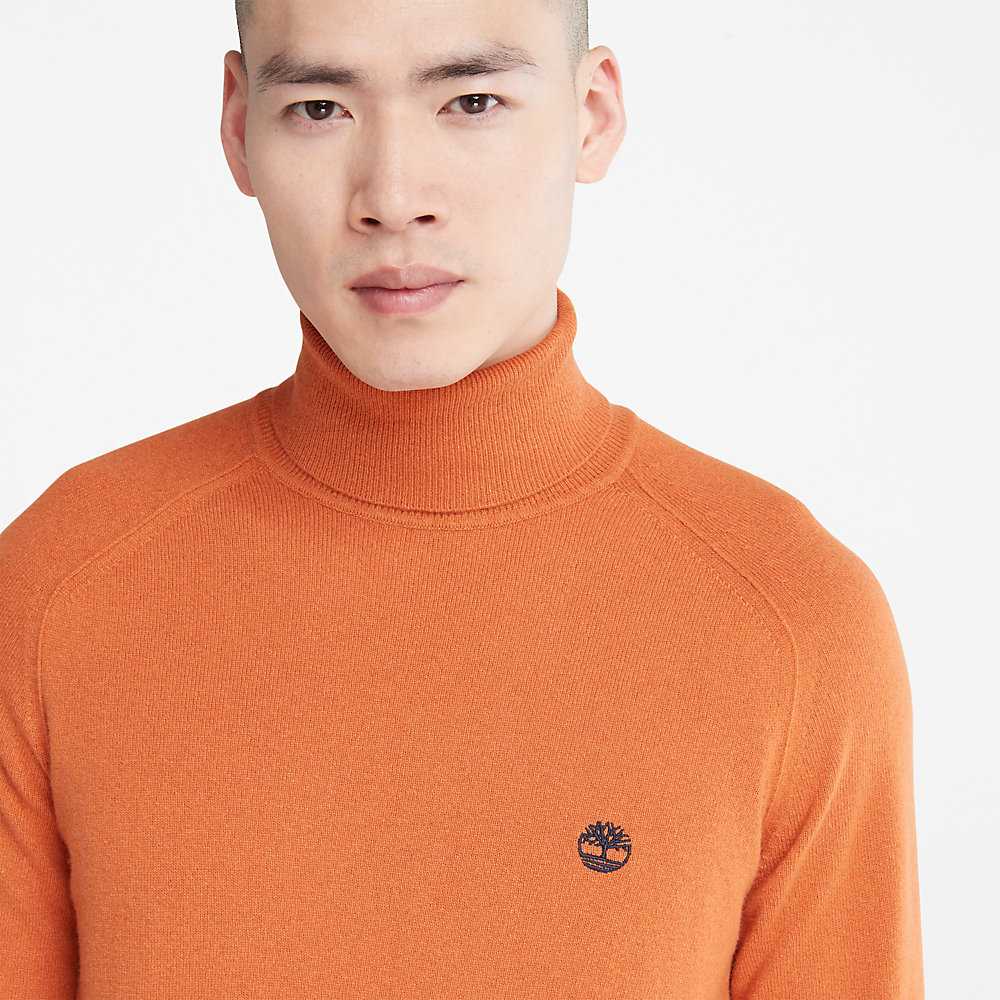 Men's Timberland Cashmere-Blend Sweatshirt Orange | UAE-9573641