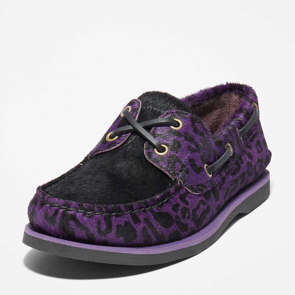 Men's Timberland Classic 2-Eye Boat Shoes Purple | UAE-7965081