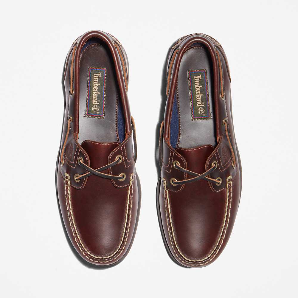 Men's Timberland Classic Boat Shoes Brown | UAE-1357896