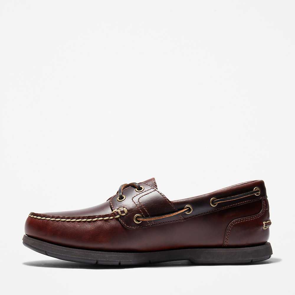 Men's Timberland Classic Boat Shoes Brown | UAE-1357896