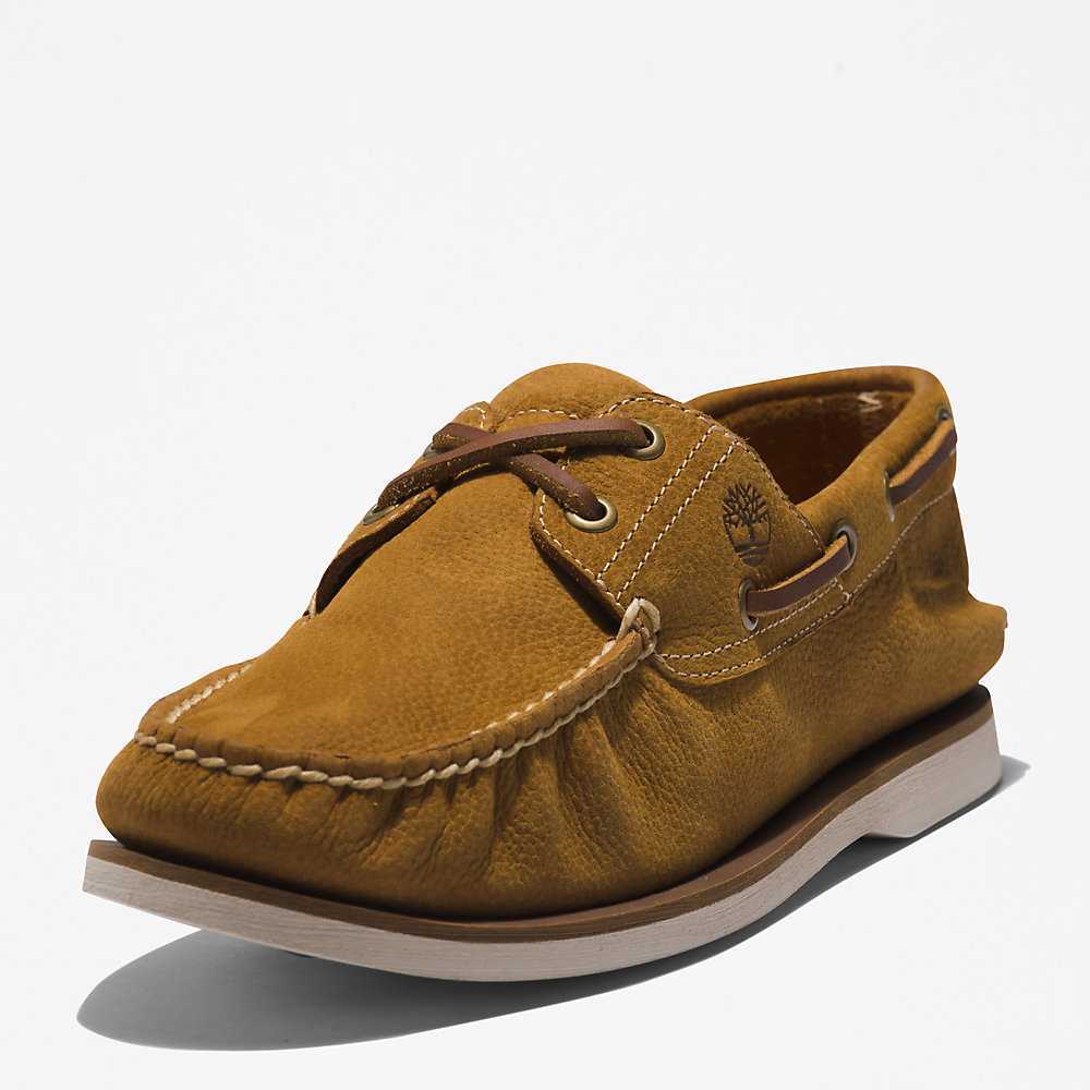 Men's Timberland Classic Boat Shoes Brown | UAE-2196075