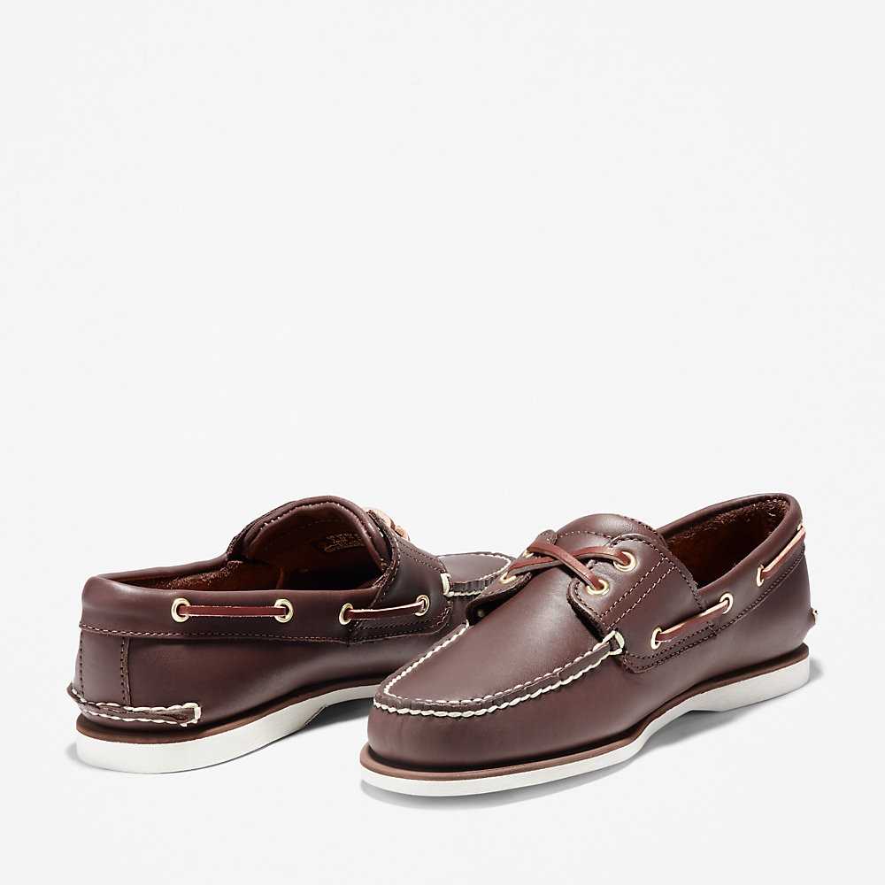 Men's Timberland Classic Boat Shoes Brown | UAE-3652714