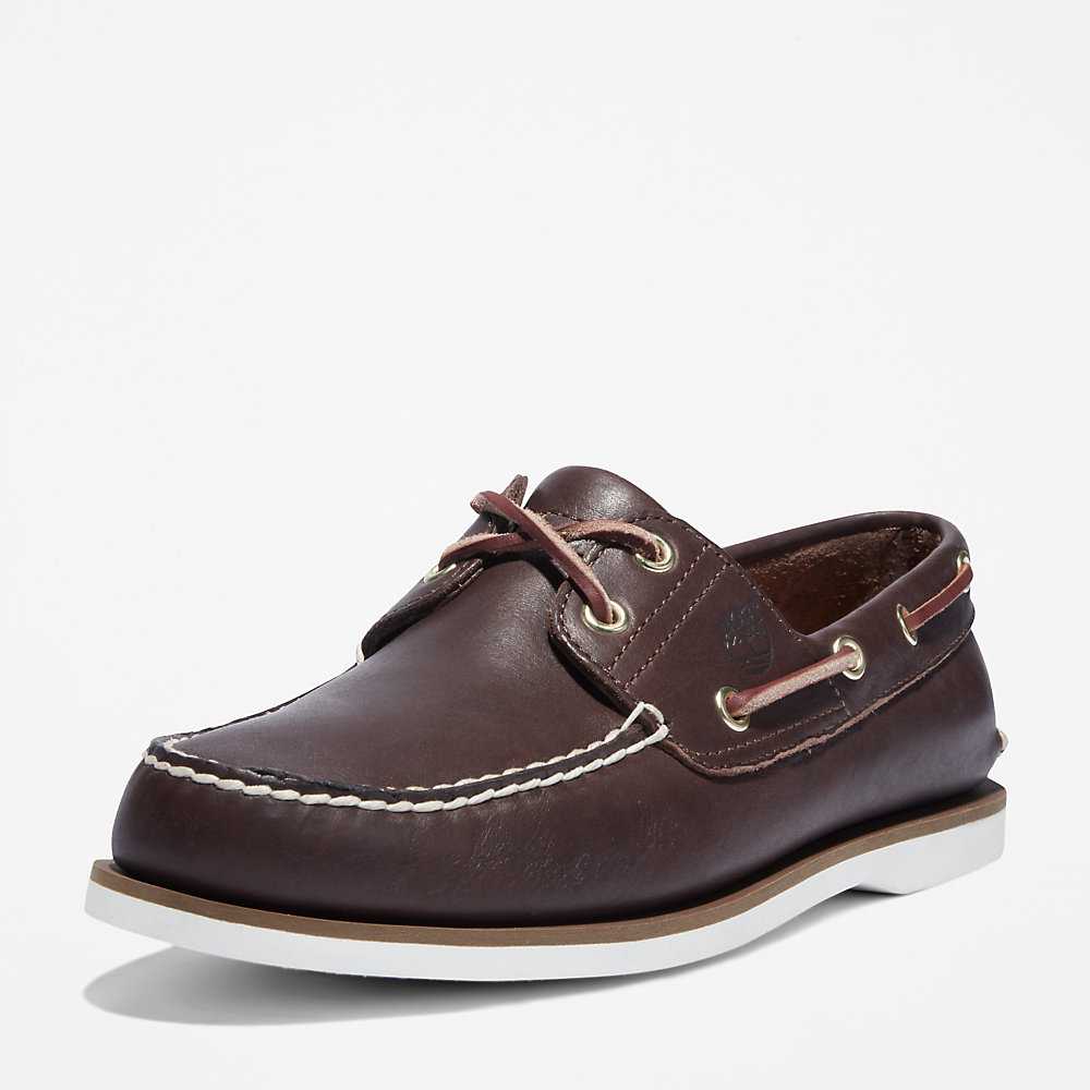 Men's Timberland Classic Boat Shoes Brown | UAE-3652714