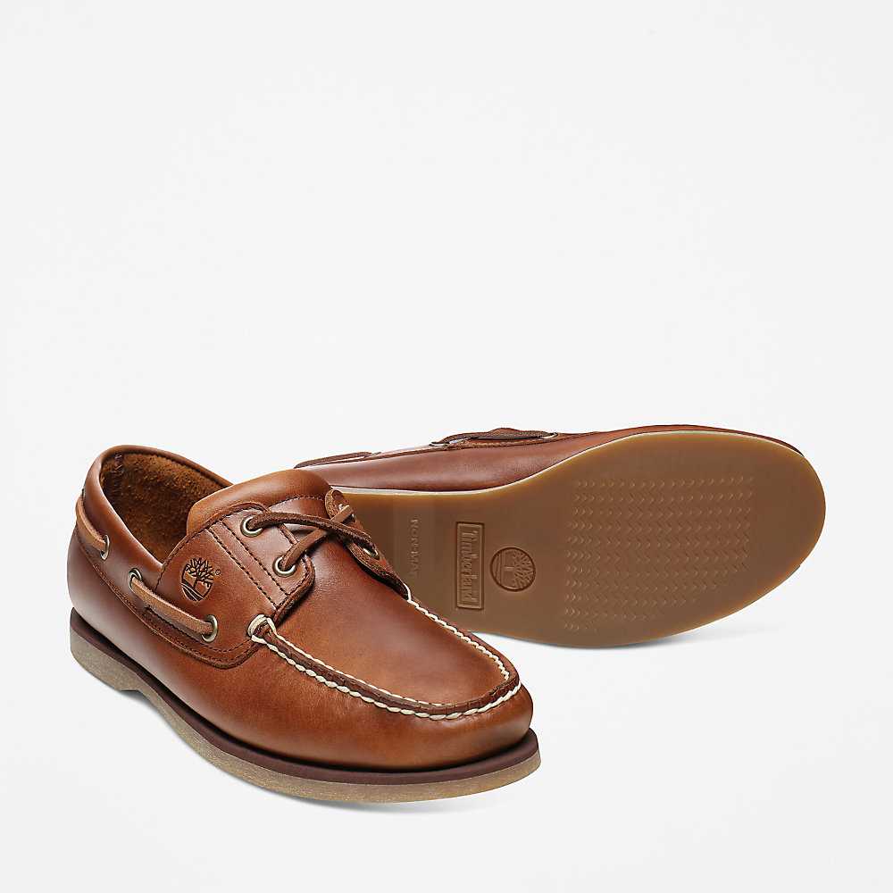 Men's Timberland Classic Boat Shoes Light Brown | UAE-2763849