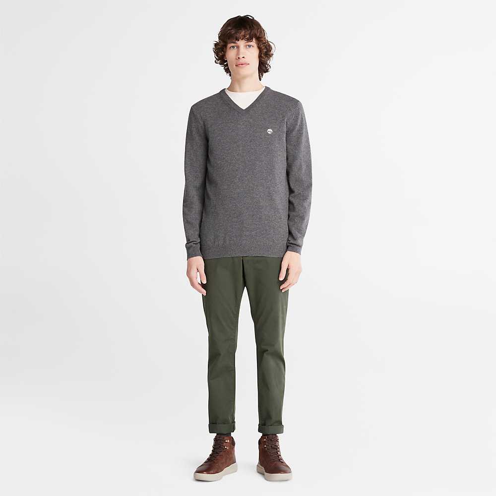 Men's Timberland Cohas Sweaters Dark Grey | UAE-6038471