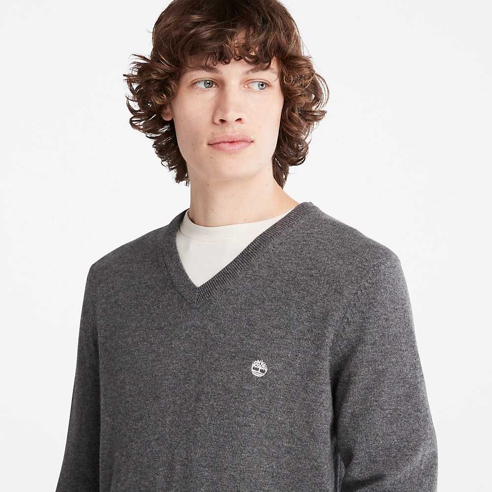 Men's Timberland Cohas Sweaters Dark Grey | UAE-6038471