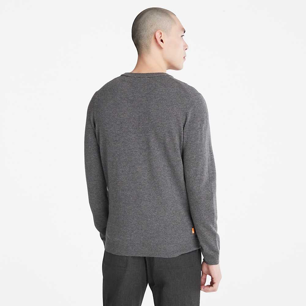 Men's Timberland Cohas Sweaters Dark Grey | UAE-8016954