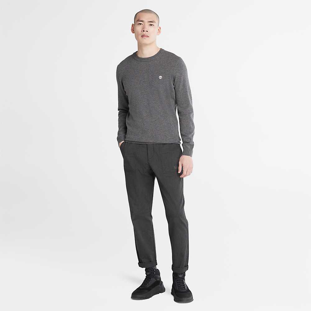 Men's Timberland Cohas Sweaters Dark Grey | UAE-8016954