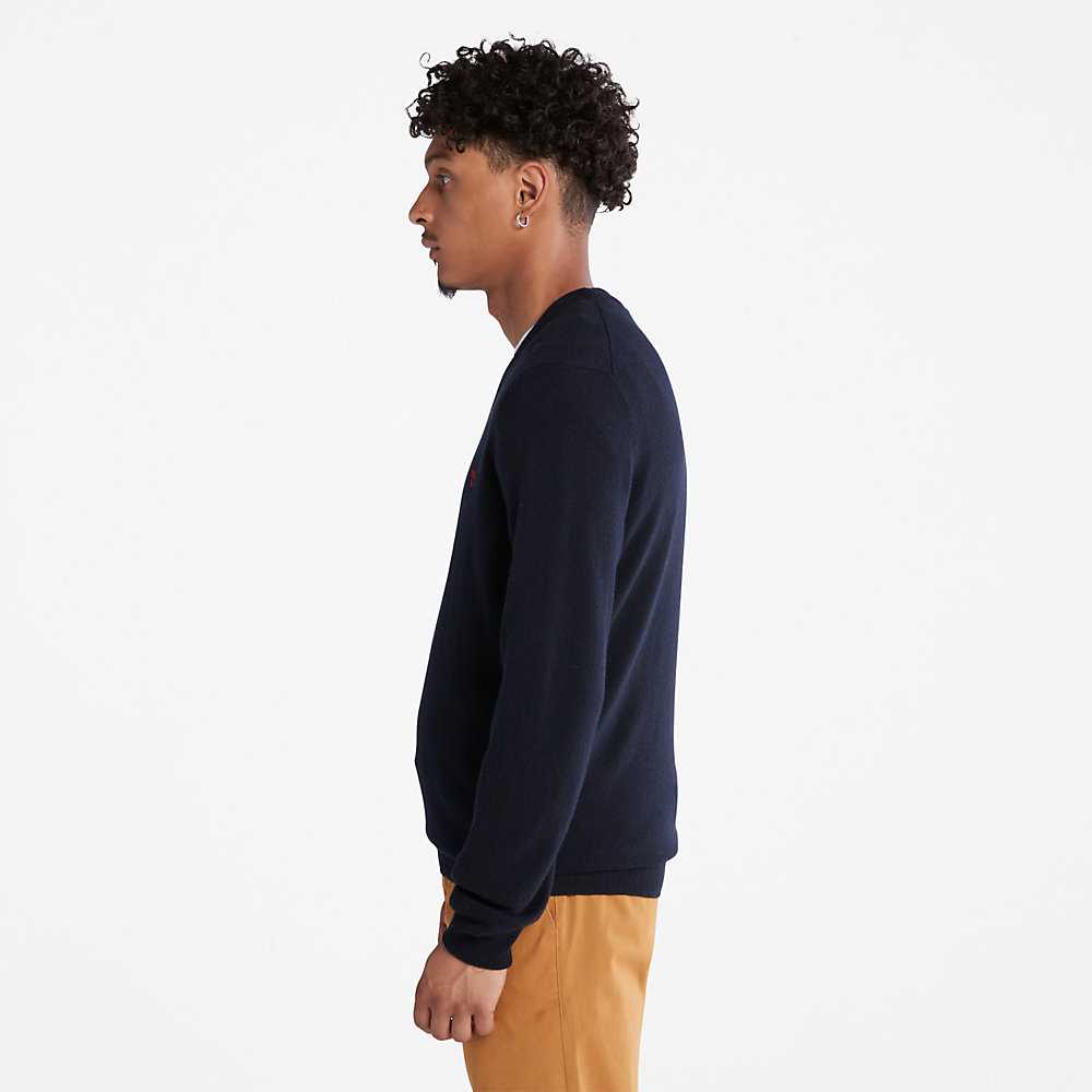 Men's Timberland Cohas Sweaters Navy | UAE-7248095