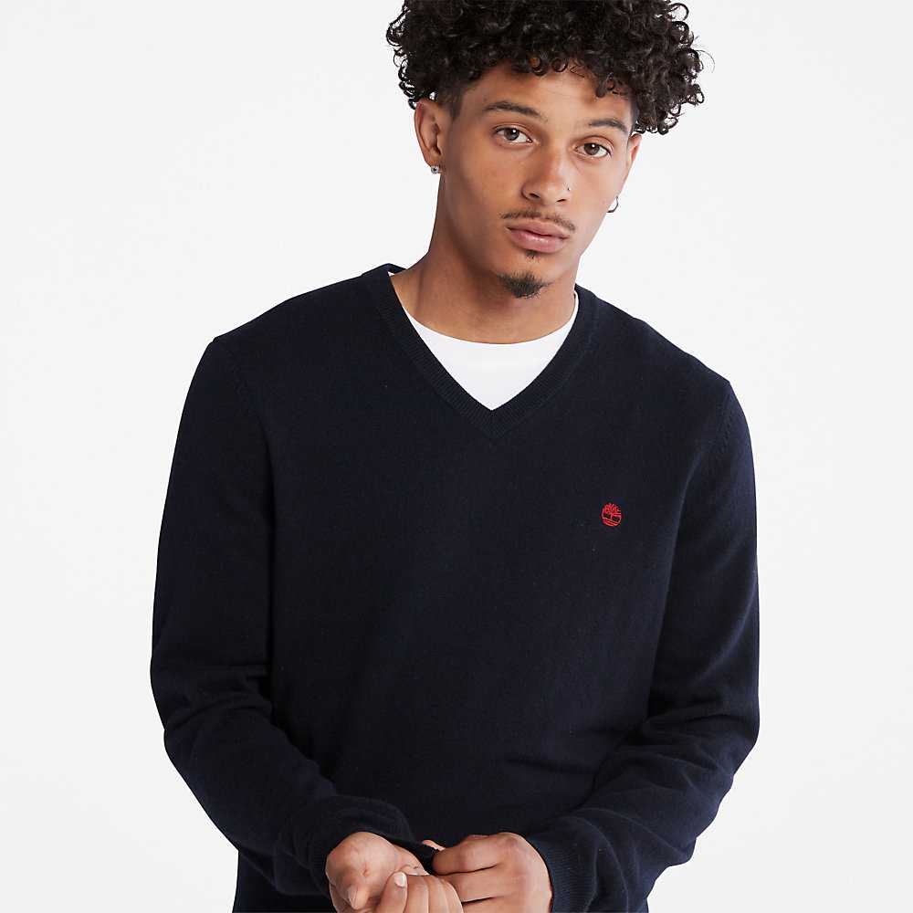 Men's Timberland Cohas Sweaters Navy | UAE-7248095