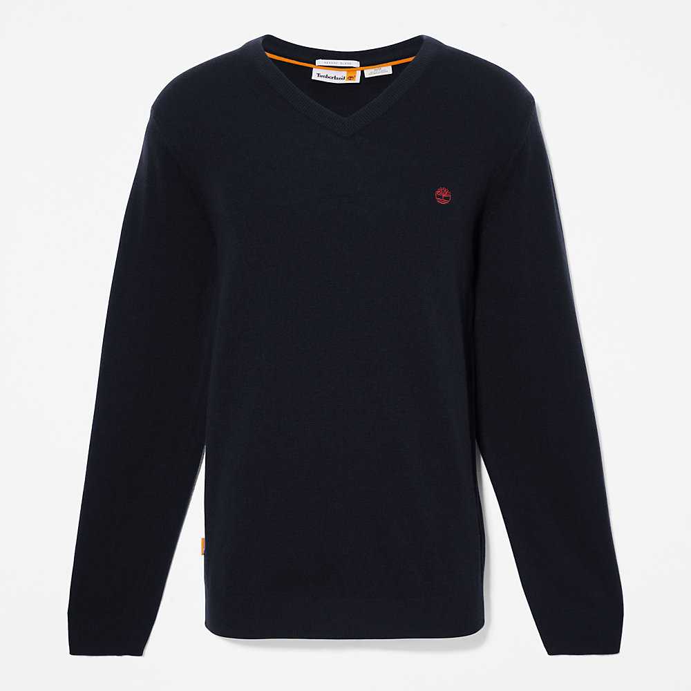 Men's Timberland Cohas Sweaters Navy | UAE-7248095