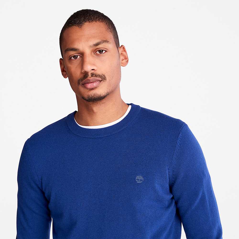 Men's Timberland Cohas Sweatshirt Dark Blue | UAE-3408671