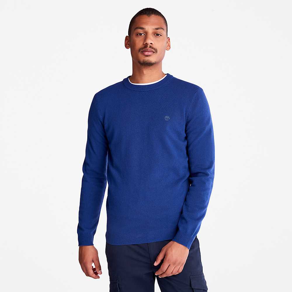 Men\'s Timberland Cohas Sweatshirt Dark Blue | UAE-3408671