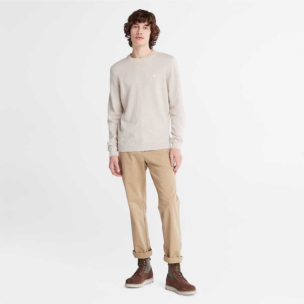 Men's Timberland Cohas Sweatshirt Light Grey | UAE-4657089