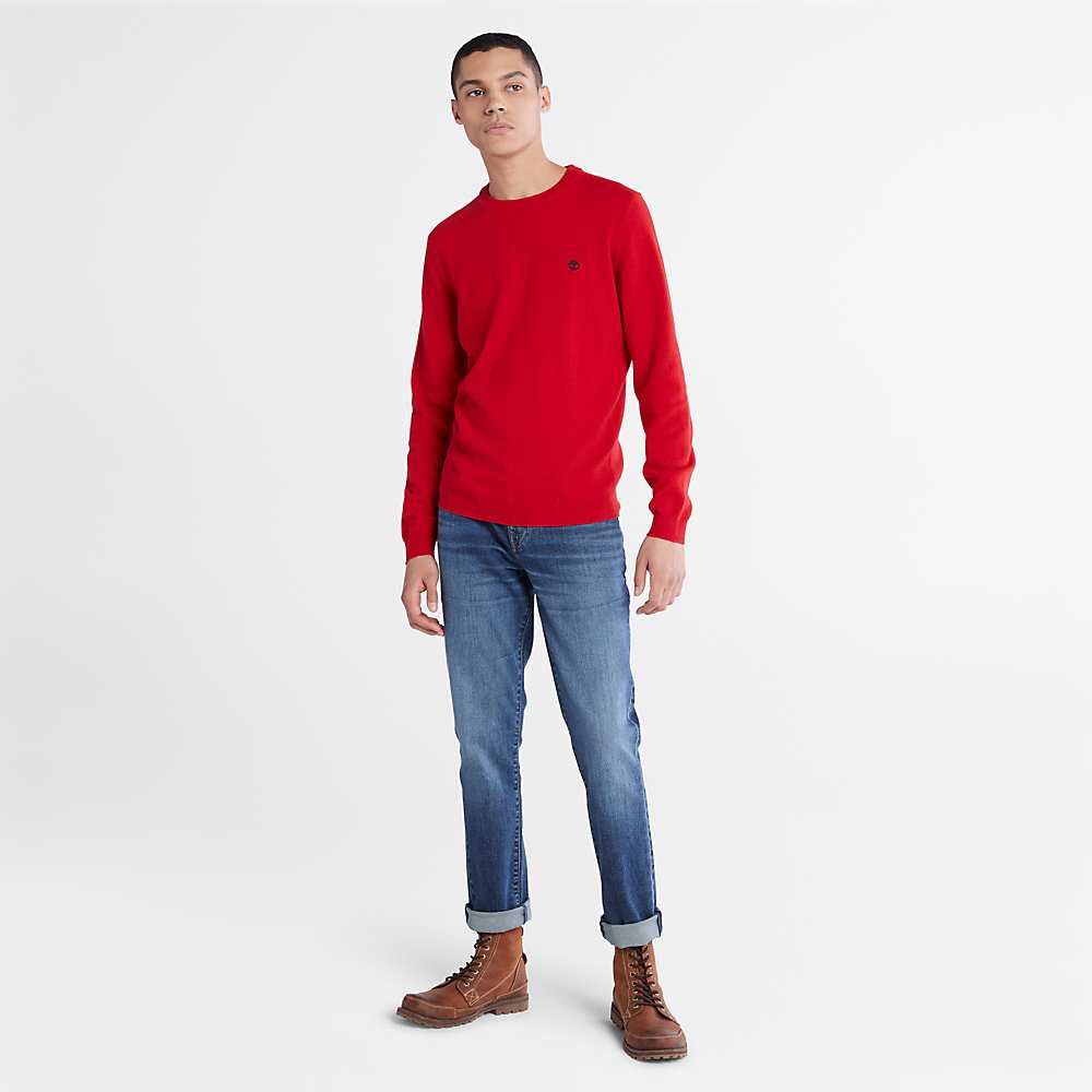 Men's Timberland Cohas Sweatshirt Red | UAE-8460735