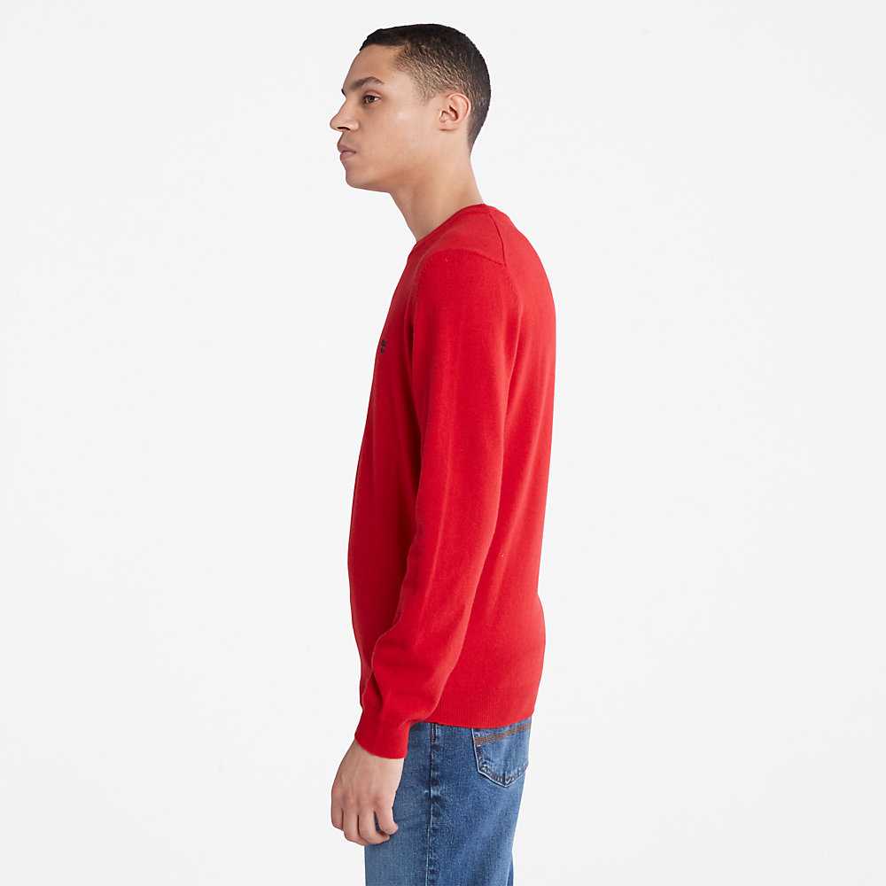 Men's Timberland Cohas Sweatshirt Red | UAE-8460735