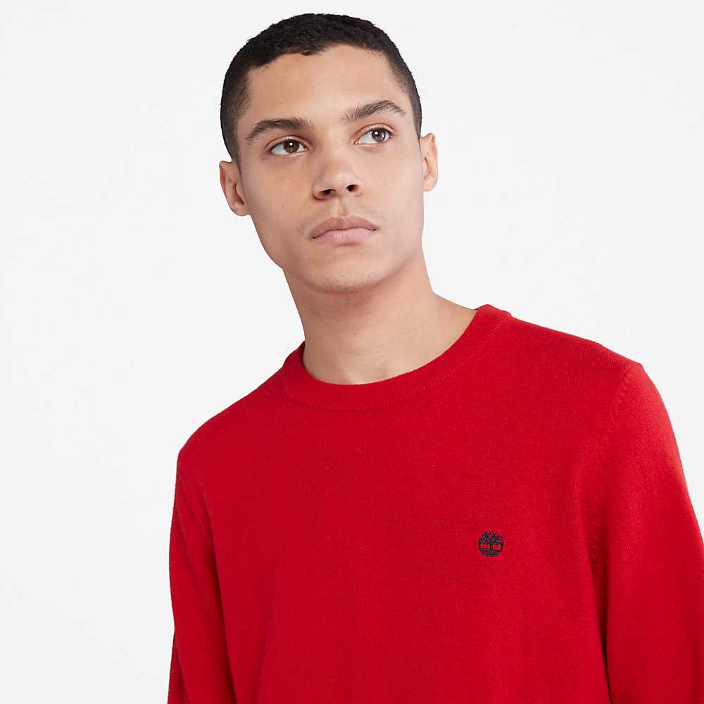 Men's Timberland Cohas Sweatshirt Red | UAE-8460735