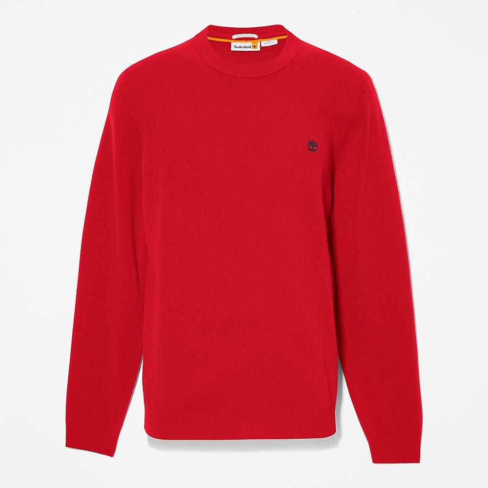 Men's Timberland Cohas Sweatshirt Red | UAE-8460735