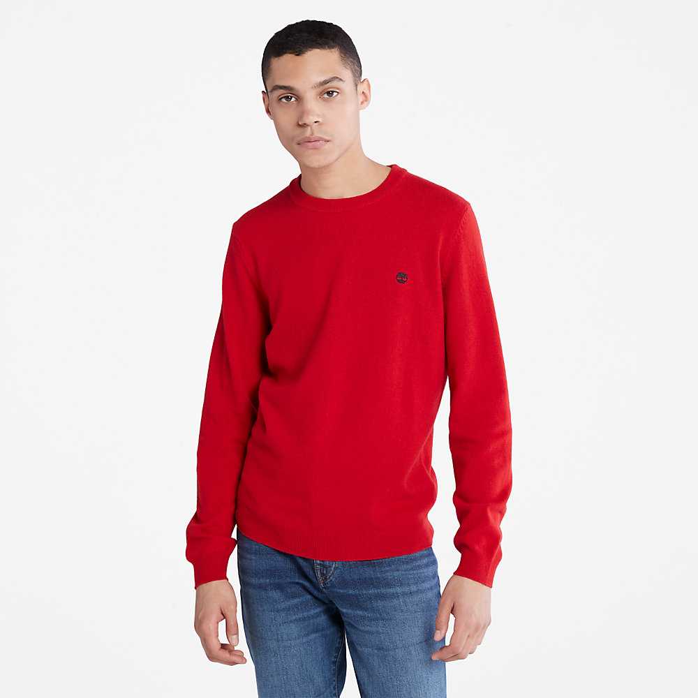 Men\'s Timberland Cohas Sweatshirt Red | UAE-8460735