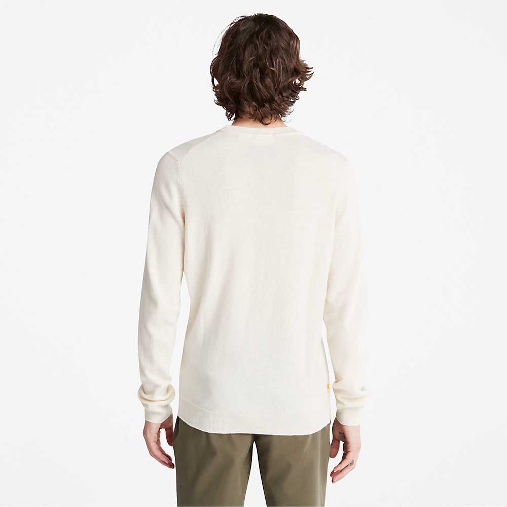 Men's Timberland Cohas Sweatshirt White | UAE-5170983