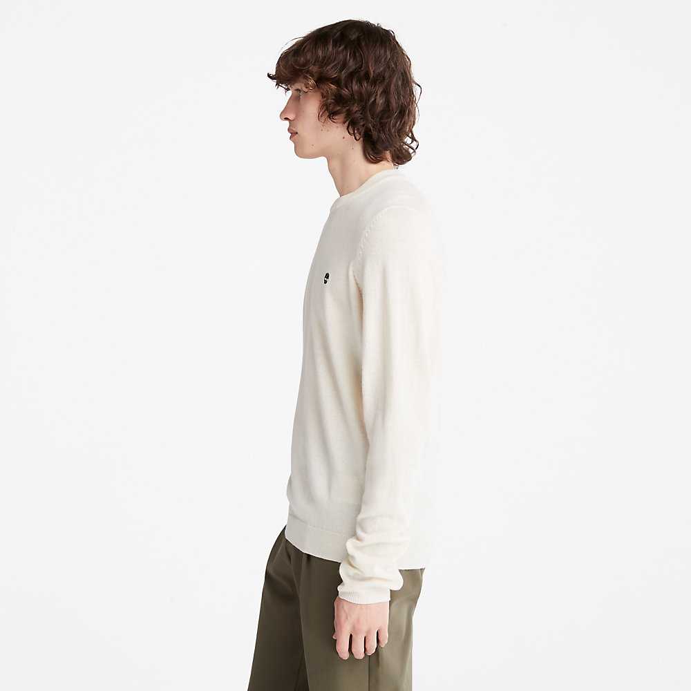 Men's Timberland Cohas Sweatshirt White | UAE-5170983