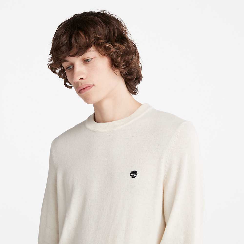 Men's Timberland Cohas Sweatshirt White | UAE-5170983