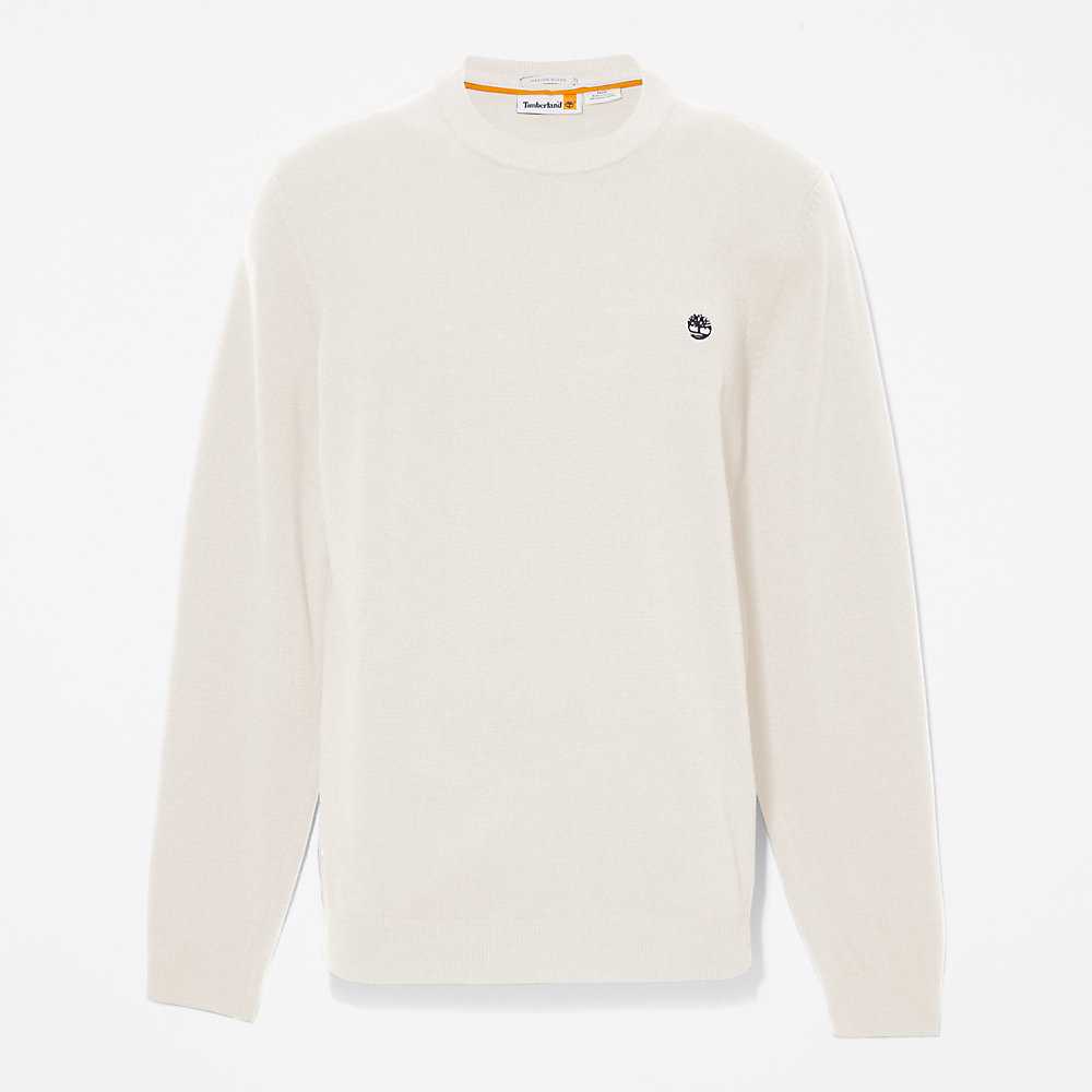 Men's Timberland Cohas Sweatshirt White | UAE-5170983