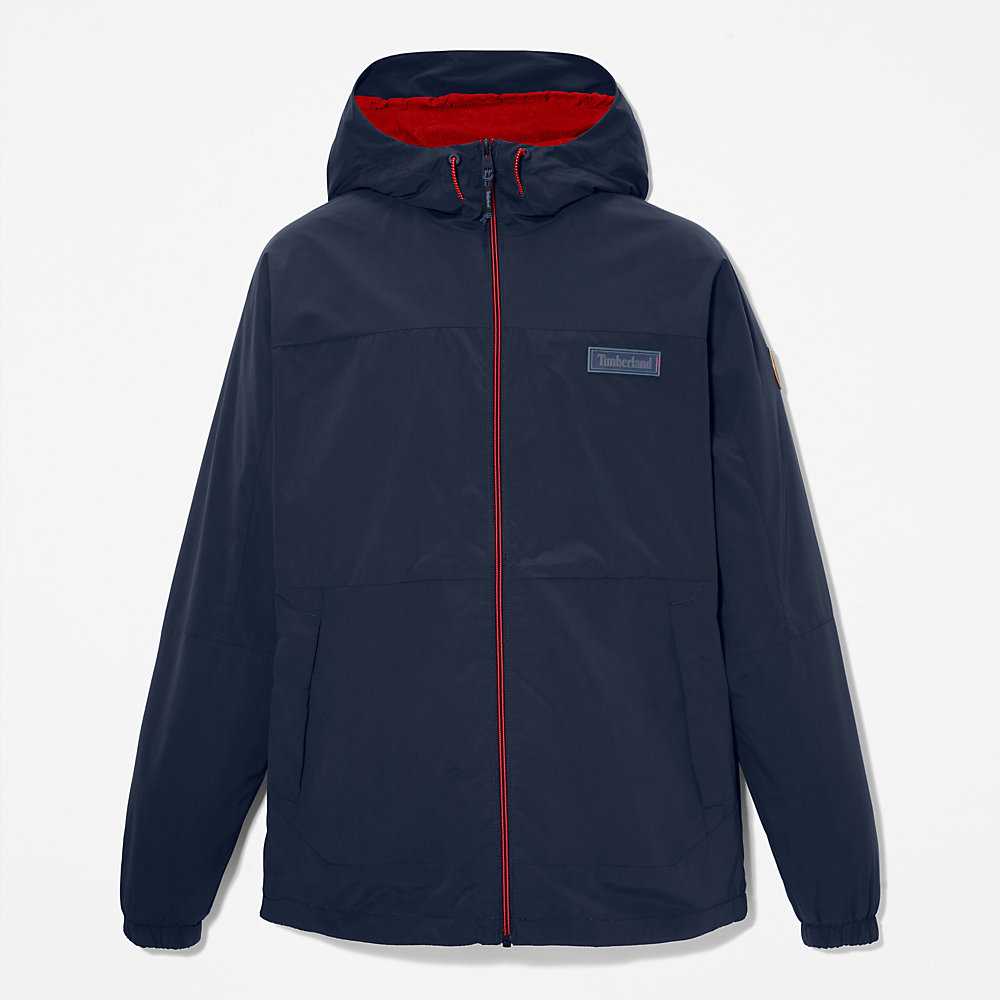 Men's Timberland Comfort-lined Route Jackets Dark Blue | UAE-8235061