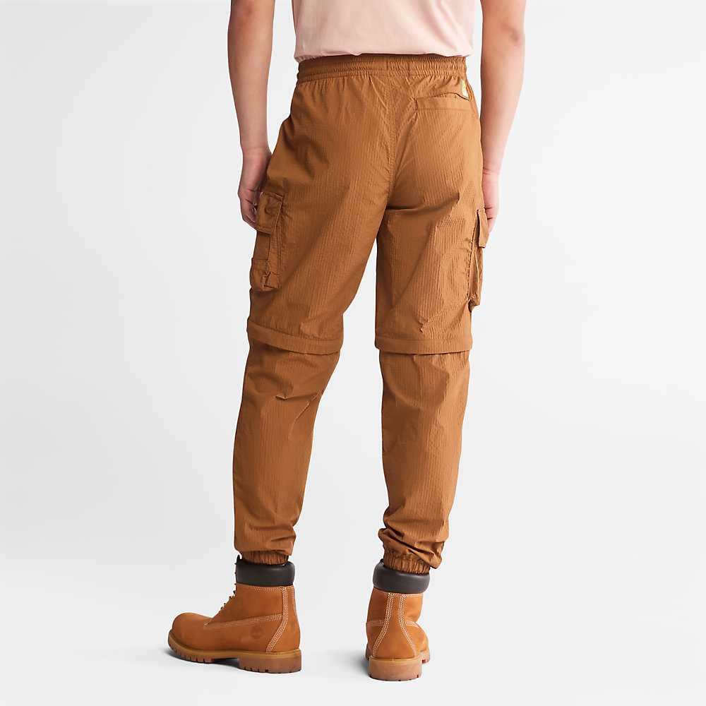 Men's Timberland Convertible Pants Brown | UAE-6321794