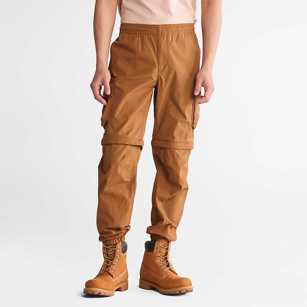 Men\'s Timberland Convertible Pants Brown | UAE-6321794