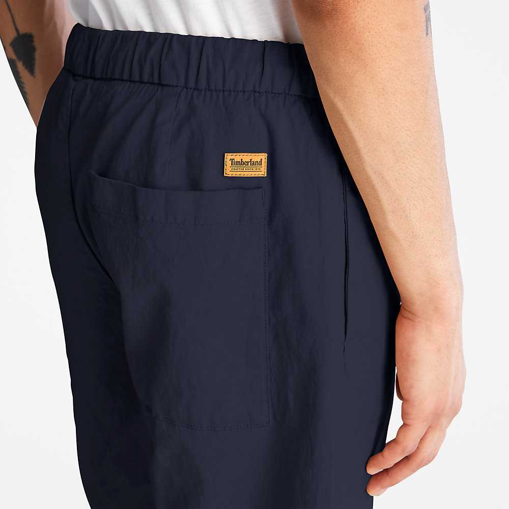 Men's Timberland Cotton Shorts Navy | UAE-6102379