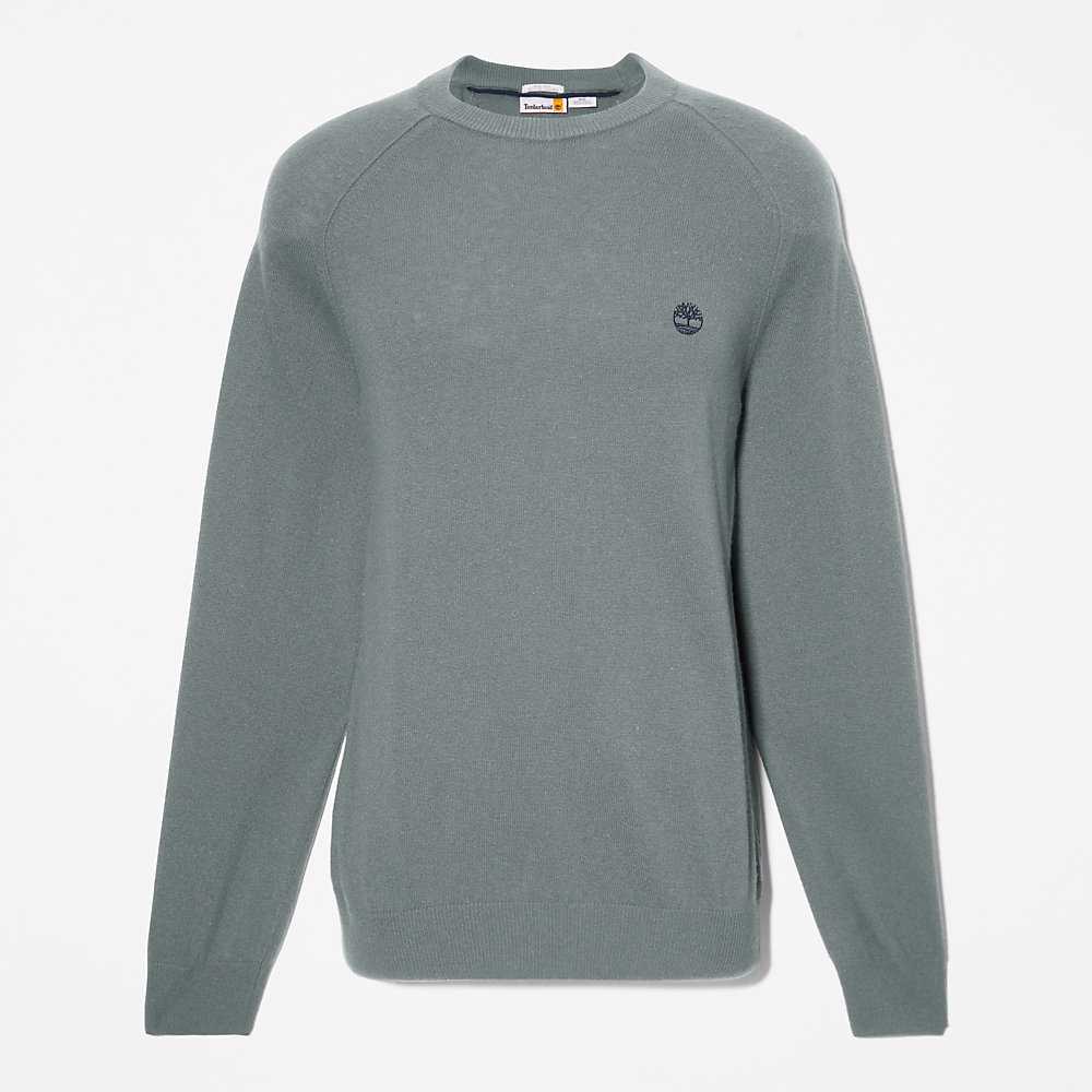 Men's Timberland Crewneck Sweatshirt Green | UAE-9275416