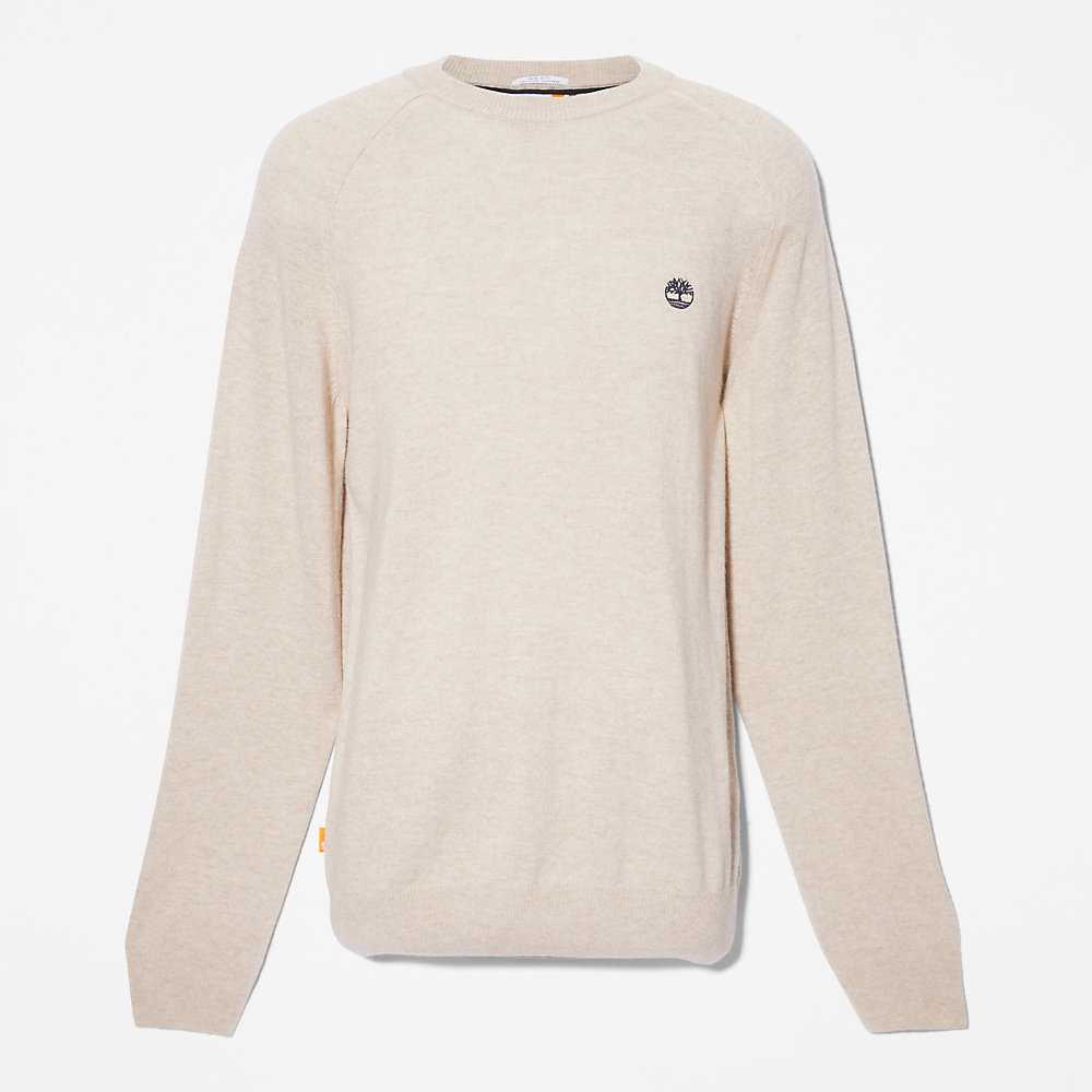 Men's Timberland Crewneck Sweatshirt Light Grey | UAE-7038146