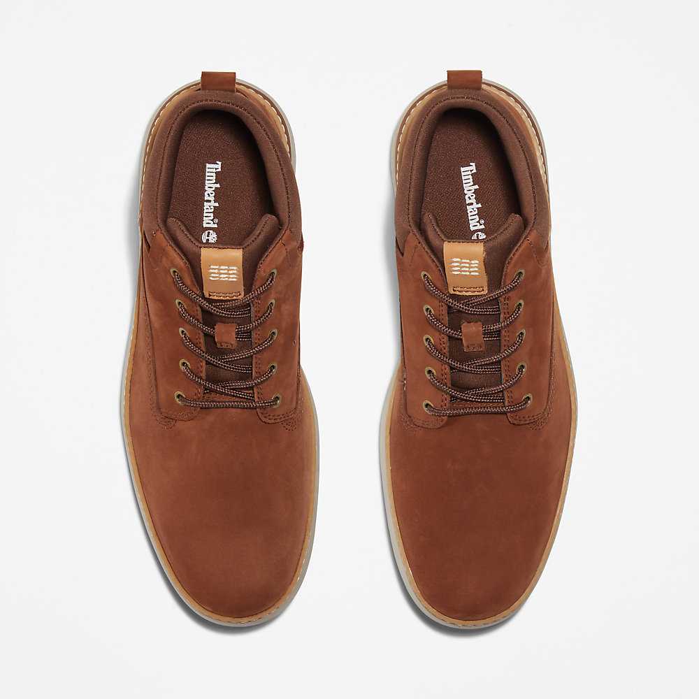 Men's Timberland Cross Mark Chukka Boots Brown | UAE-2395786