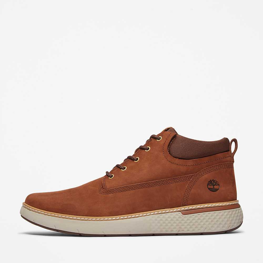 Men's Timberland Cross Mark Chukka Boots Brown | UAE-2395786