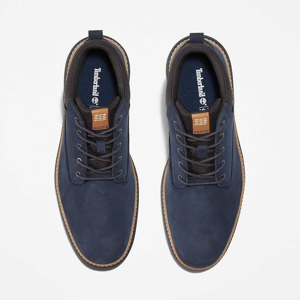 Men's Timberland Cross Mark Chukka Boots Navy | UAE-8560913