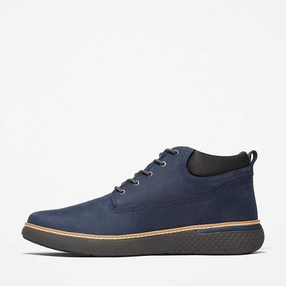 Men's Timberland Cross Mark Chukka Boots Navy | UAE-8560913