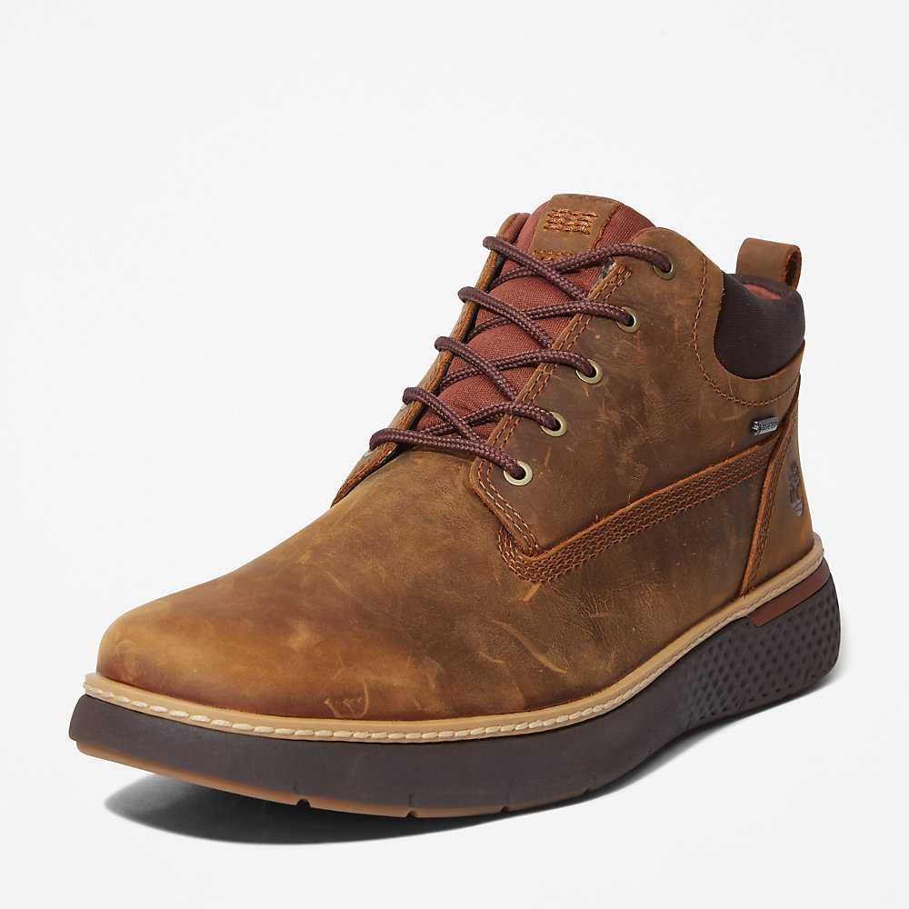 Men's Timberland Cross Mark Gore-Tex® Booties Brown | UAE-2014369