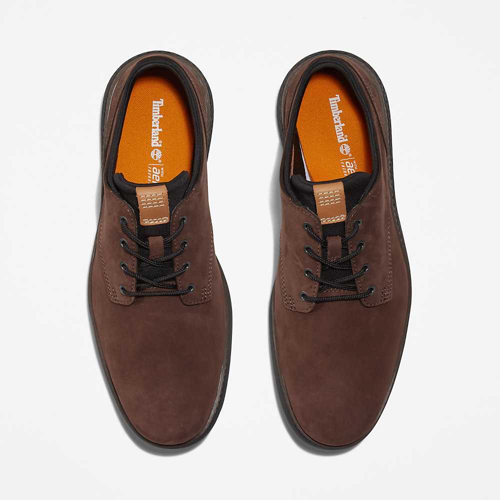 Men's Timberland Cross Mark Oxfords Shoes Dark Brown | UAE-2461870