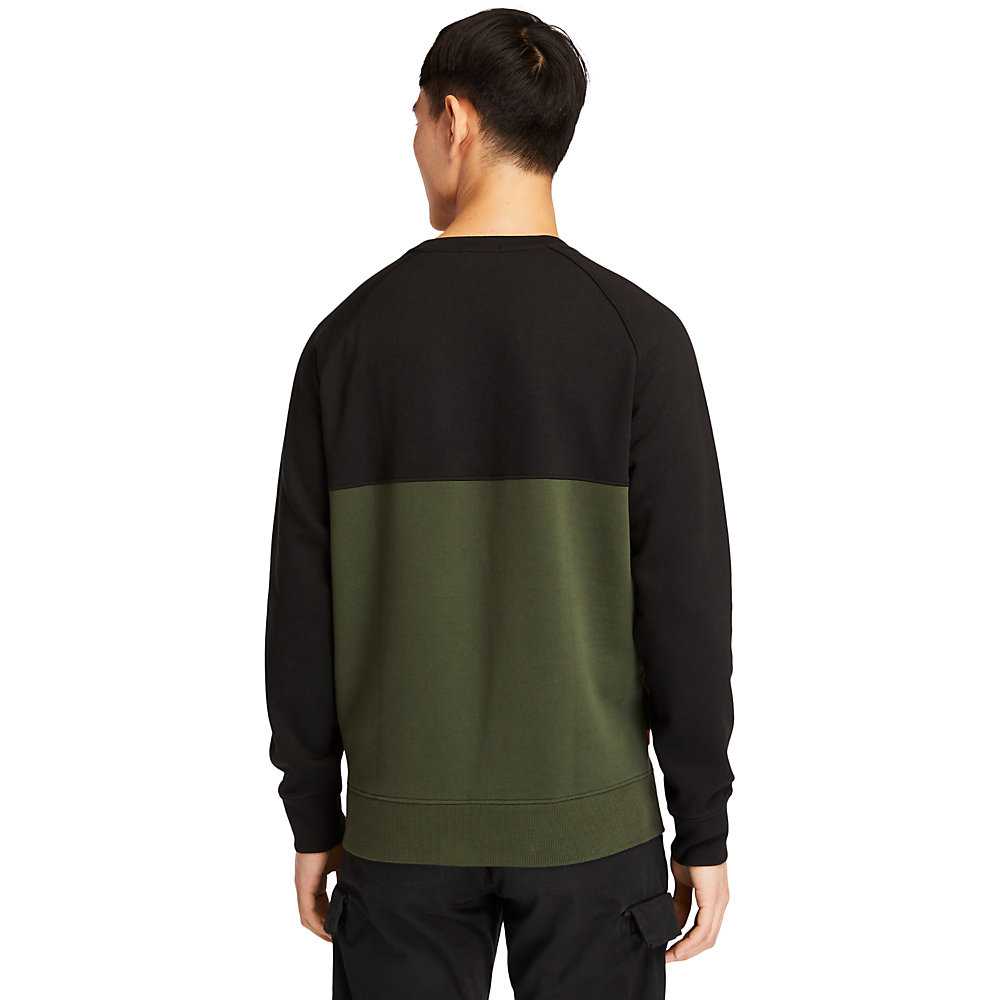 Men's Timberland Cut-and-Sew Sweatshirt Dark Green | UAE-9234586