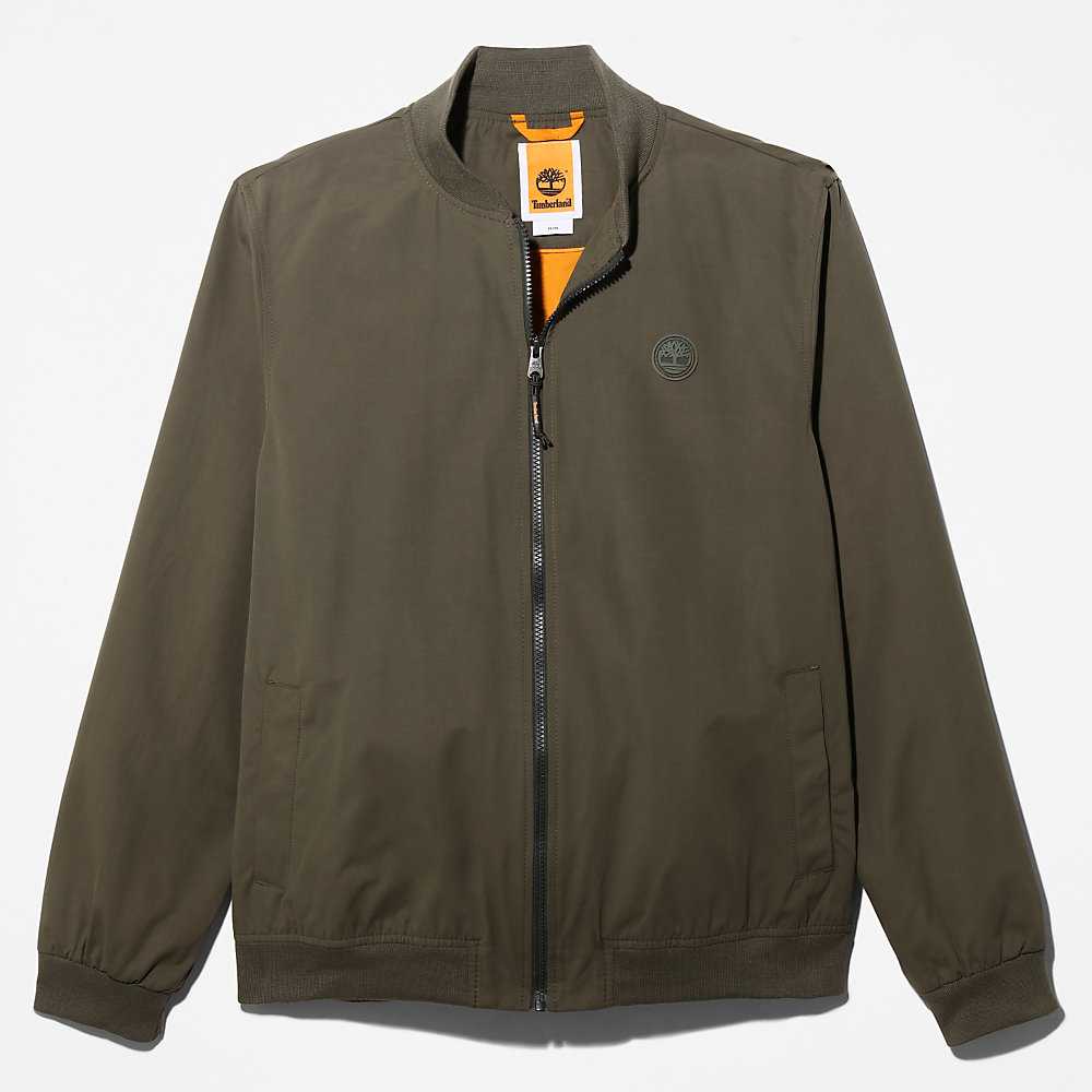 Men\'s Timberland DWR Bomber Jacket Green | UAE-3089741