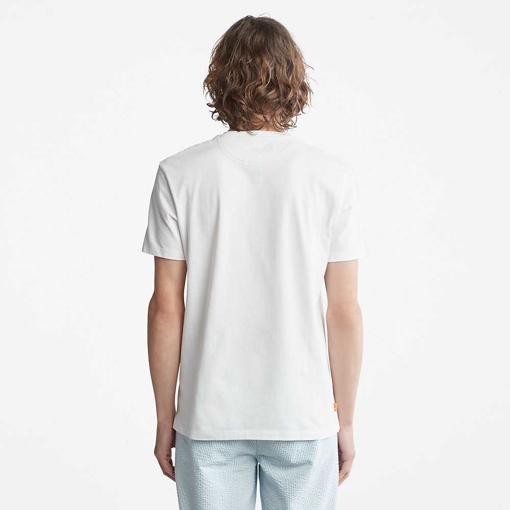 Men's Timberland Dunstan River T Shirts White | UAE-0127946