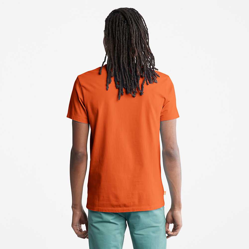 Men's Timberland Dunstan River T Shirts Orange | UAE-0541872