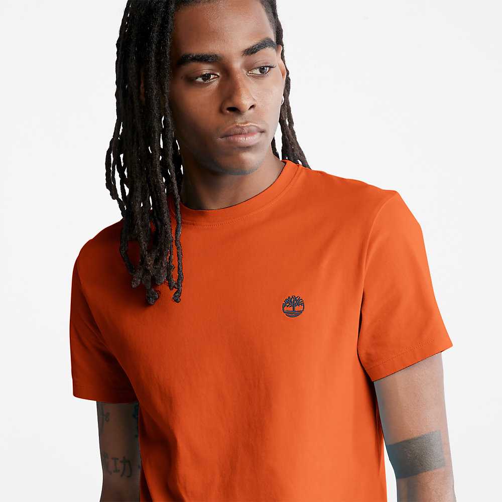 Men's Timberland Dunstan River T Shirts Orange | UAE-0541872